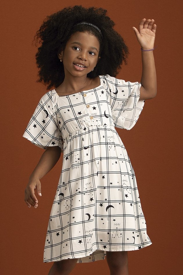 Infantil Verão Vestido Infantil Tecido Viscose VESTIDO INFANTIL