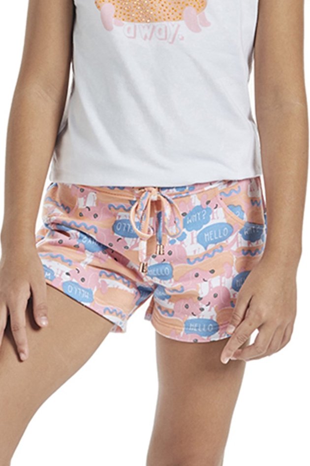 Short Infantil Feminino em Moletom