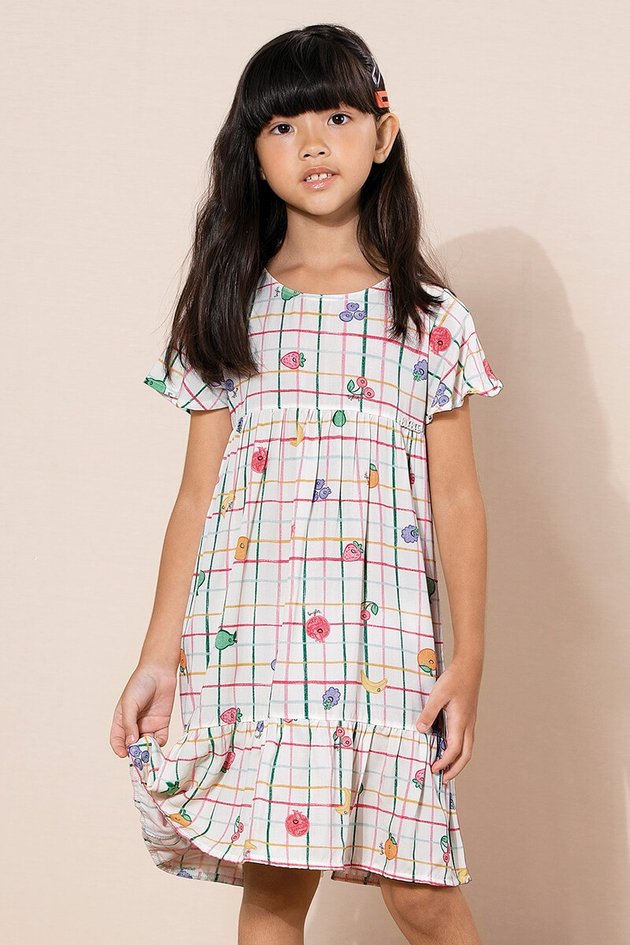 Vestido Infantil em Viscose Plana