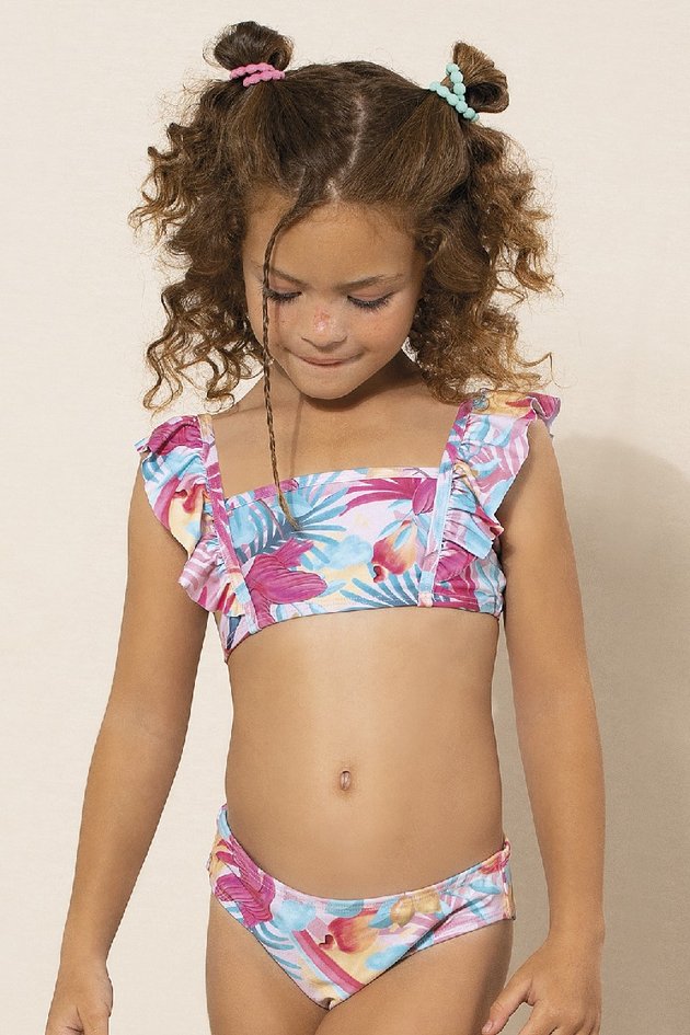 Biquínis Moda Praia Infantil Biquíni Infantil Em Malha UV