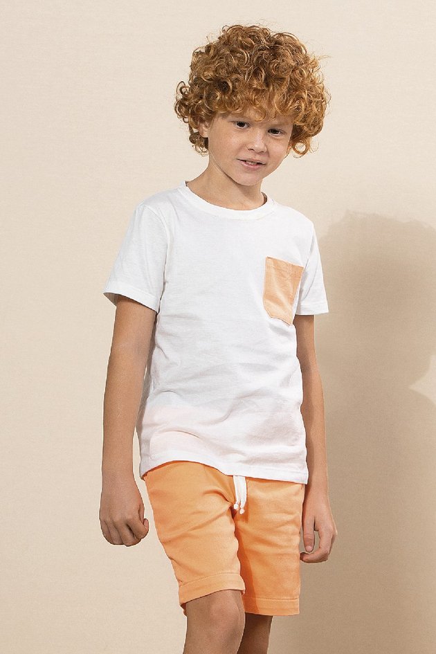 Conjunto Infantil Menino em Meia Malha e Sarja Moletom