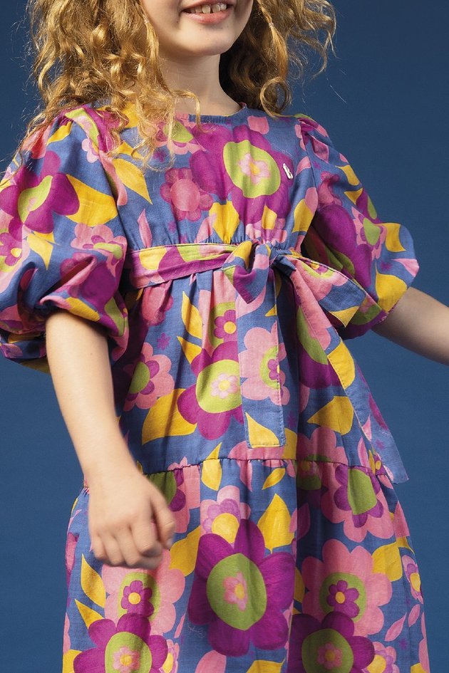 Vestido Infantil Vestido Tecido Algodao De Tecido Tricoline 100