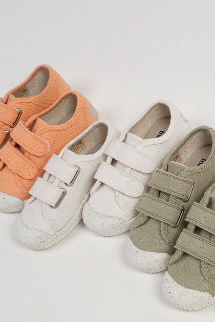 12045 tenis moda infantil bugbee verao fivela moletom ecologico off white branco