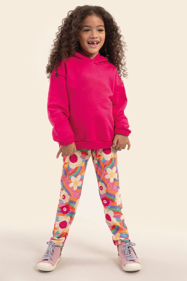 Conjunto Infantil Menina Moletom Felpado e Plush