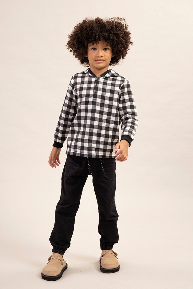 Calça Infantil Menino Moletom Jeans