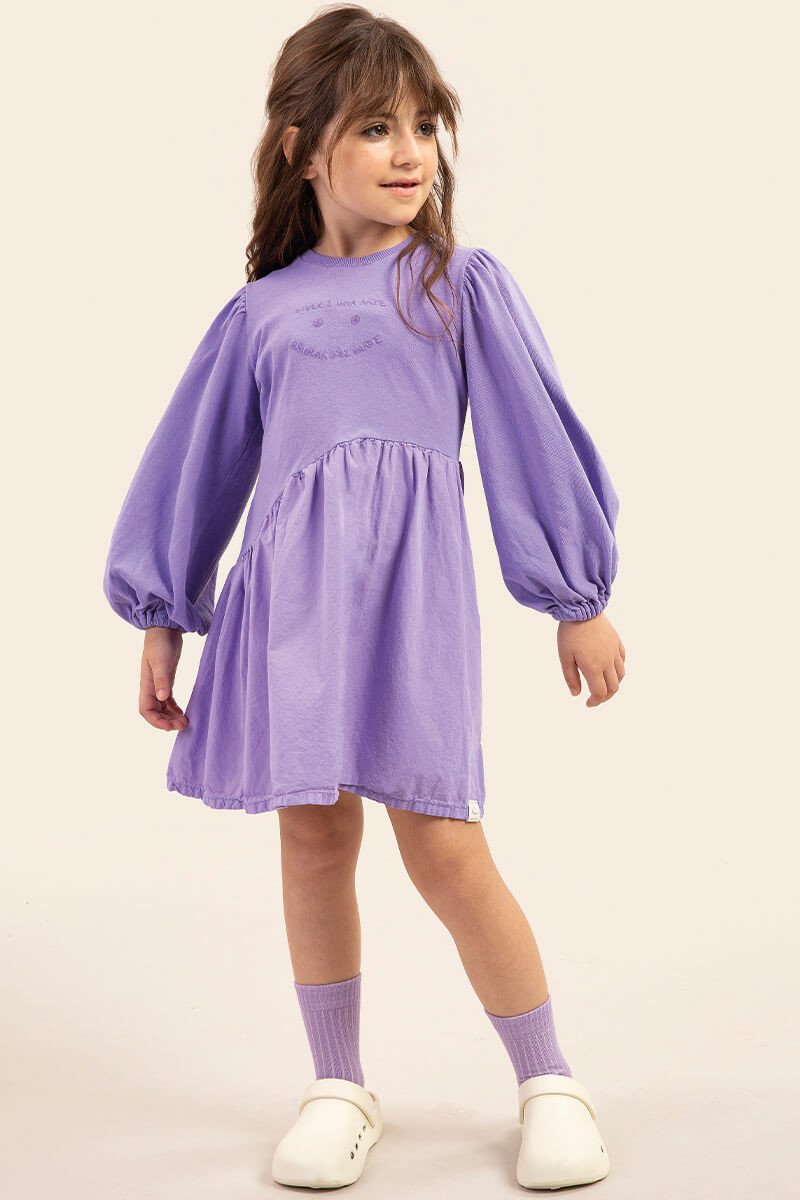 Vestido Infantil Menina Malhão e Tricôline